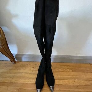 Sexy thigh-high kinky boots, size 11, never worn